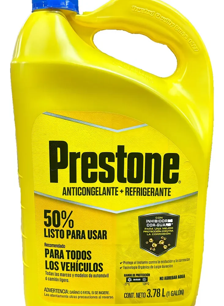 Coolante Prestone listo para usar mezcla precisa al 50% 3.78 Lts